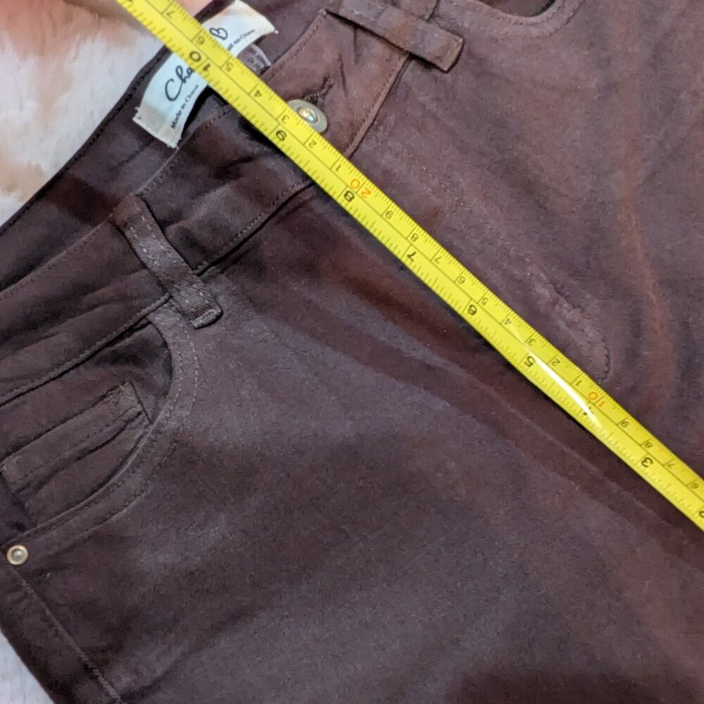 NWT Charlie B Cuffed Hem Twill Jeans - Mocha - Picture 10 of 10